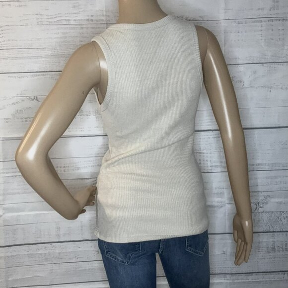 NWOT Khaki Ribbed Tank Top - Picture 3 of 7